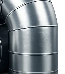 Coude 90° Ø160 mm en acier galvanisé